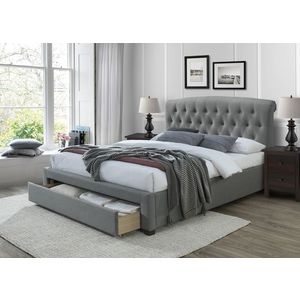 HALMAR Avanti 160 čalúnená manželská posteľ s úložným priestorom sivá vyobraziť