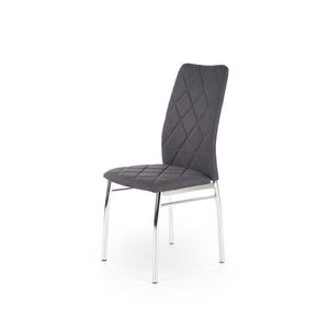 HALMAR K309 jedálenská stolička tmavosivá / chróm vyobraziť