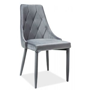 SIGNAL Trix Velvet jedálenská stolička sivá vyobraziť