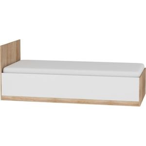 MEBLOCROSS Maximus MXS-19 90 jednolôžková posteľ s roštom sonoma svetlá / biely lesk vyobraziť