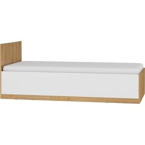 MEBLOCROSS Maximus MXS-19 90 jednolôžková posteľ s roštom dub artisan / biely lesk vyobraziť