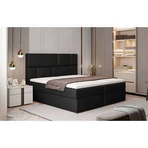 NABBI Ferine 145 čalúnená manželská posteľ s úložným priestorom čierna (Soft 11) vyobraziť
