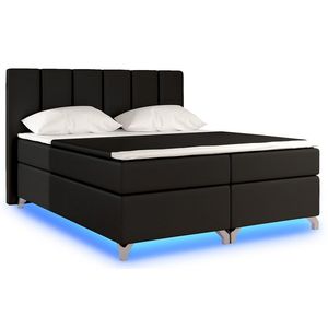 NABBI Barino 140 čalúnená manželská posteľ s úložným priestorom čierna (Soft 11) vyobraziť