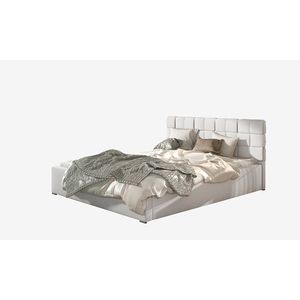 NABBI Galimo UP 160 čalúnená manželská posteľ s roštom biela vyobraziť
