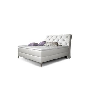 NABBI Amika 180 čalúnená manželská posteľ s úložným priestorom biela vyobraziť