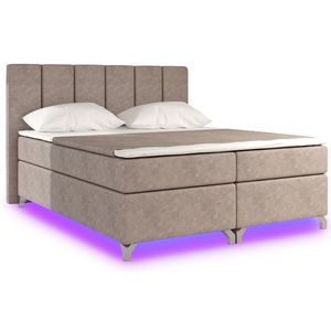 NABBI Barino 160 čalúnená manželská posteľ s úložným priestorom svetlohnedá vyobraziť