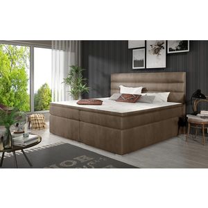 NABBI Spezia 160 čalúnená manželská posteľ s úložným priestorom hnedá vyobraziť