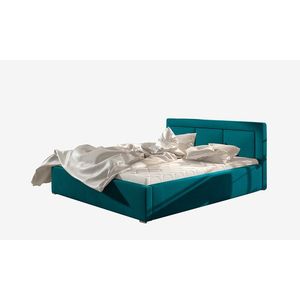 NABBI Branco UP 160 čalúnená manželská posteľ s roštom tyrkysová vyobraziť