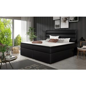 NABBI Spezia 140 čalúnená manželská posteľ s úložným priestorom čierna (Soft 11) vyobraziť