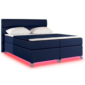 NABBI Avellino 160 čalúnená manželská posteľ s úložným priestorom modrá vyobraziť