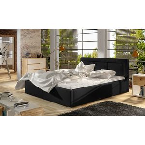 NABBI Branco 160 čalúnená manželská posteľ s roštom čierna vyobraziť