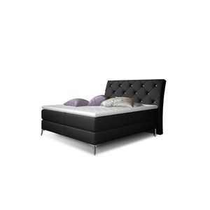 NABBI Amika 180 čalúnená manželská posteľ s úložným priestorom čierna (Soft 11) vyobraziť