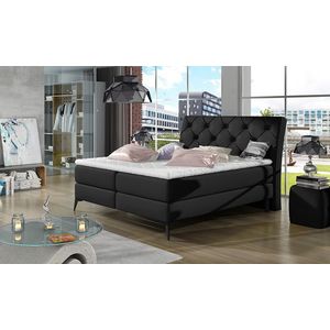 NABBI Lazio 180 čalúnená manželská posteľ s úložným priestorom čierna (Soft 11) vyobraziť