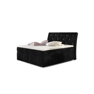 NABBI Beneto 160 čalúnená manželská posteľ s úložným priestorom čierna (Kronos 07) vyobraziť