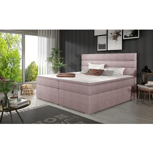 NABBI Spezia 180 čalúnená manželská posteľ s úložným priestorom ružová vyobraziť