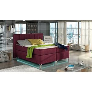 NABBI Barino 160 čalúnená manželská posteľ s úložným priestorom bordová vyobraziť