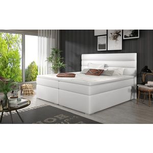NABBI Spezia 160 čalúnená manželská posteľ s úložným priestorom biela vyobraziť