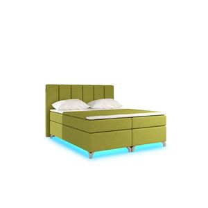 NABBI Barino 160 čalúnená manželská posteľ s úložným priestorom zelená vyobraziť