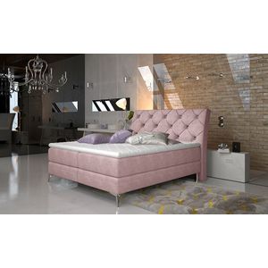 NABBI Amika 140 čalúnená manželská posteľ s úložným priestorom ružová (Omega 91) vyobraziť