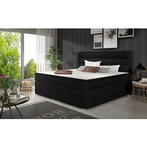 NABBI Spezia 160 čalúnená manželská posteľ s úložným priestorom čierna (Sawana 14) vyobraziť