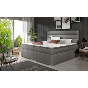 NABBI Spezia 180 čalúnená manželská posteľ s úložným priestorom sivá vyobraziť