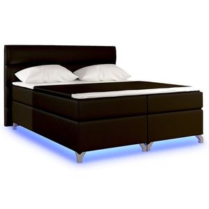 NABBI Avellino 160 čalúnená manželská posteľ s úložným priestorom tmavohnedá (Soft 66) vyobraziť