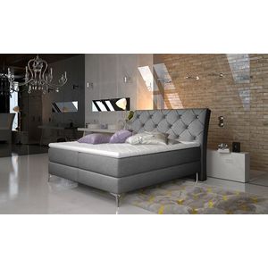 NABBI Amika 140 čalúnená manželská posteľ s úložným priestorom sivá vyobraziť