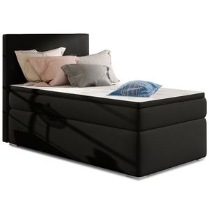 NABBI Rodrigo 90 P čalúnená jednolôžková posteľ s úložným priestorom čierna (Soft 11) vyobraziť