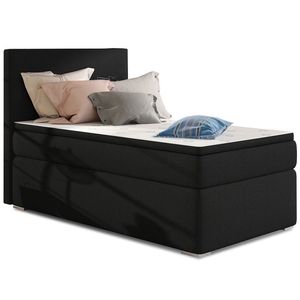NABBI Rodrigo 90 P čalúnená jednolôžková posteľ s úložným priestorom čierna (Sawana 14) vyobraziť