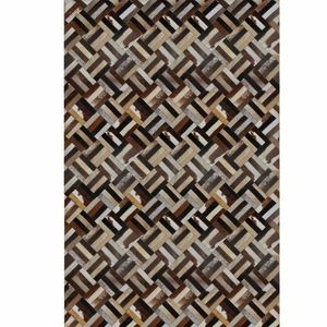 KONDELA Typ 2 kožený koberec 140x200 cm vzor patchwork vyobraziť