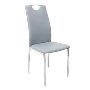 KONDELA Ervina jedálenská stolička sivá / chrómová vyobraziť