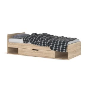 KONDELA Teyo 1S/90 jednolôžková posteľ s úložným priestorom dub sonoma vyobraziť