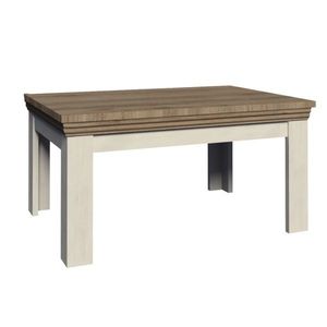 KONDELA Royal ST rozkladací jedálenský stôl biela sosna nordická / dub divoký vyobraziť