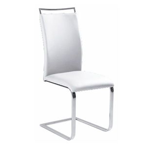 KONDELA Barna New jedálenská stolička biela / chrómová vyobraziť