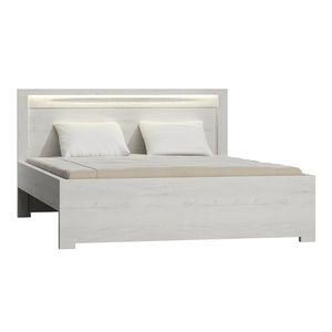 KONDELA Infinity 19 160 manželská posteľ s roštom jaseň biely vyobraziť