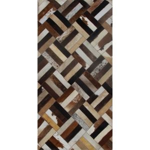 KONDELA Typ 2 kožený koberec 70x140 cm vzor patchwork vyobraziť
