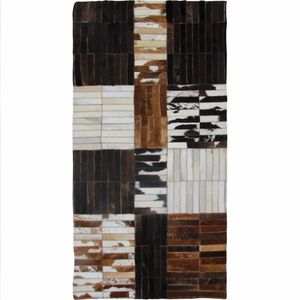 KONDELA Typ 4 kožený koberec 201x300 cm vzor patchwork vyobraziť