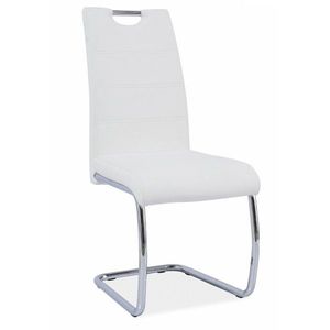 KONDELA Abira jedálenská stolička biela / chrómová vyobraziť