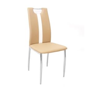 KONDELA Signa jedálenská stolička béžová / biela / chrómová vyobraziť
