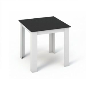 Jedálenský stôl, biela/čierna, 80x80, KRAZ vyobraziť