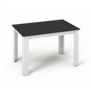 Jedálenský stôl, biela/čierna, 120x80, KRAZ vyobraziť