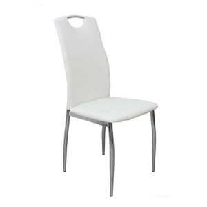 KONDELA Ervina jedálenská stolička biela / chrómová vyobraziť