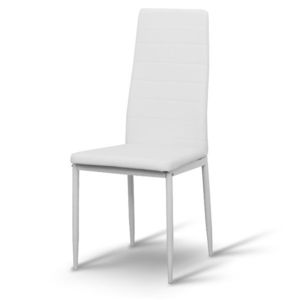 KONDELA Coleta Nova jedálenská stolička biela / biela vyobraziť