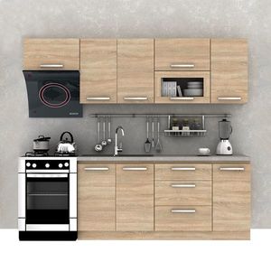 KONDELA Nova Plus 240 kuchyňa dub sonoma vyobraziť