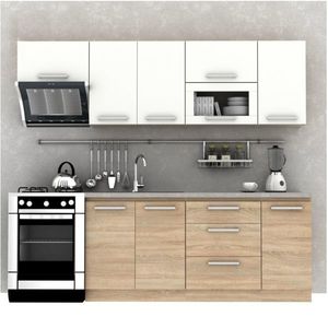 KONDELA Nova Plus 240 kuchyňa dub sonoma / biela vyobraziť