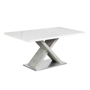 KONDELA Farnel 160 jedálenský stôl biely lesk / betón vyobraziť