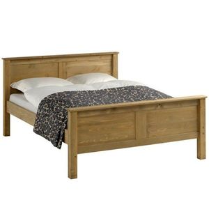 KONDELA Provo 160 drevená manželská posteľ s roštom dub vyobraziť