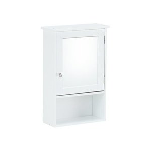 KONDELA Atene Typ 2 kúpeľňová skrinka so zrkadlom biela vyobraziť