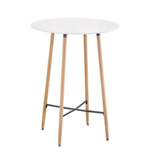 KONDELA Imam okrúhly barový stôl biela / dub vyobraziť