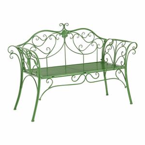 KONDELA Etelia záhradná lavička zelená vyobraziť